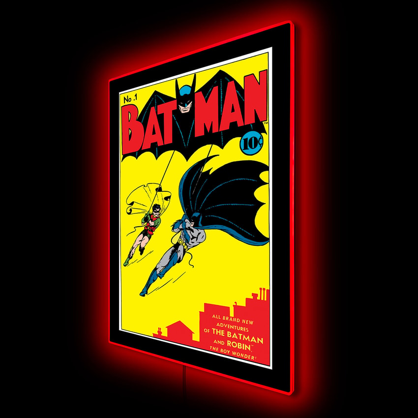 Batman No. 1 Mini Poster Plus LED Illuminated Sign- Prototype Shown View 4