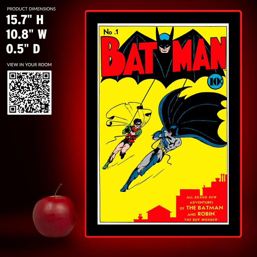 Batman No. 1 Mini Poster Plus LED Illuminated Sign- Prototype Shown View 2