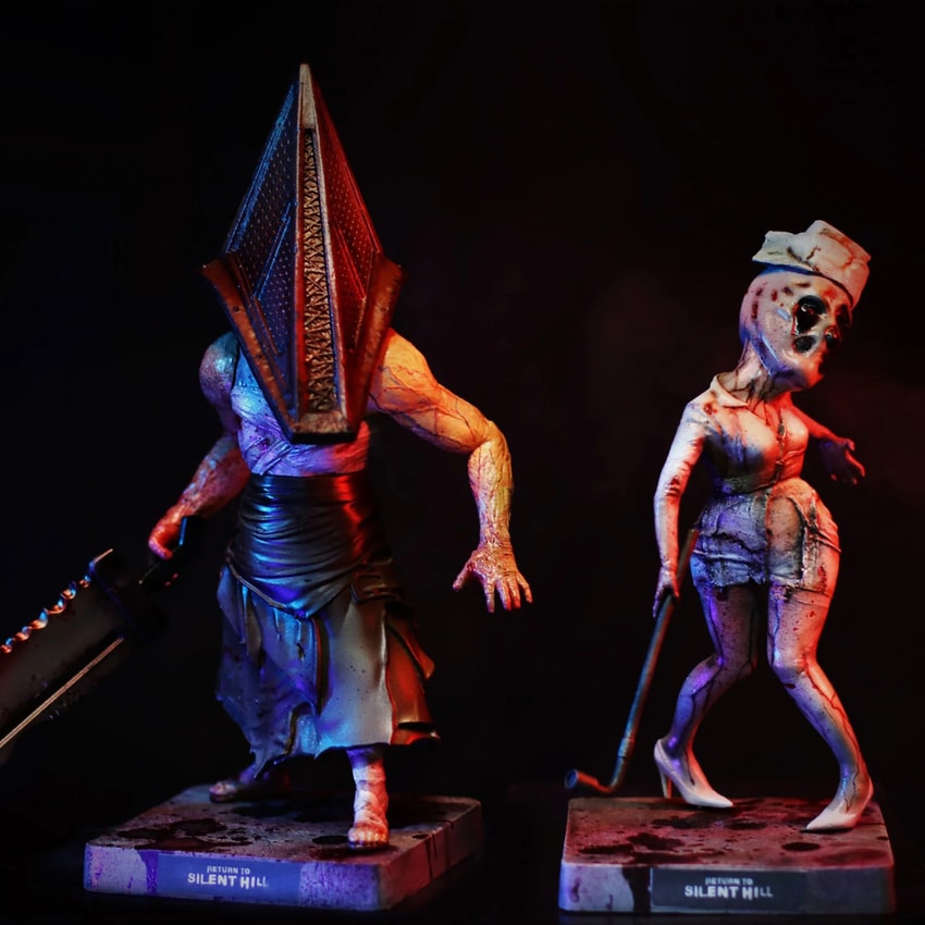 Silent Hill Pyramid Head and Bubble Head Nurse Sixth Scale Figure - Prototype Shown View 1