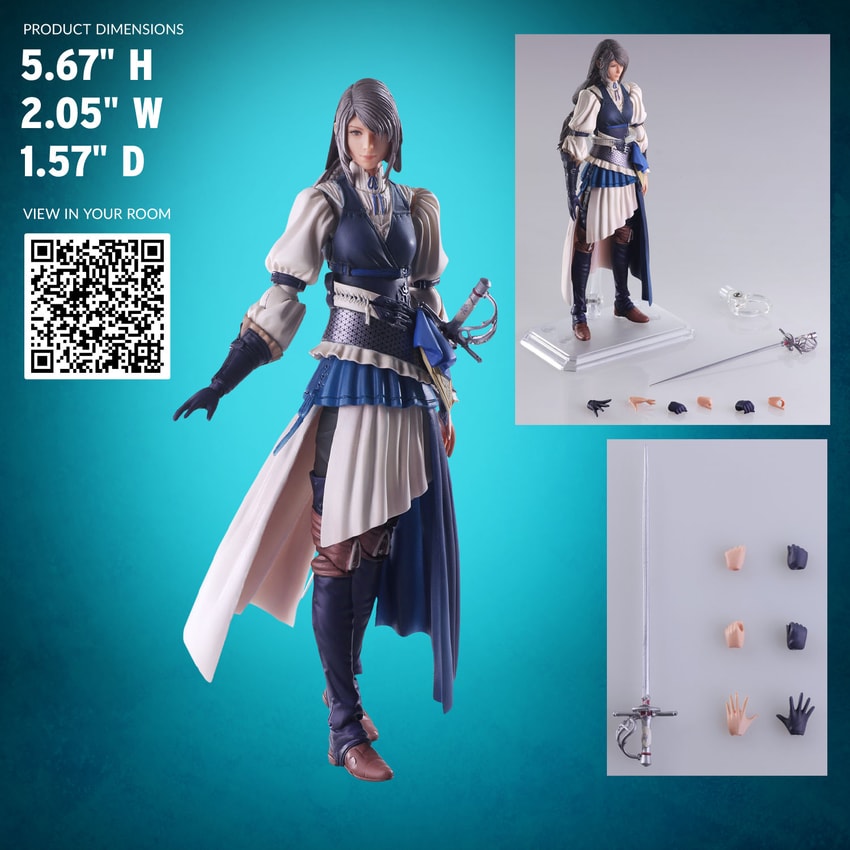 FINAL FANTASY XVI BRING ARTS ACTION FIGURE - CLIVE ROSFIELD & TORGAL