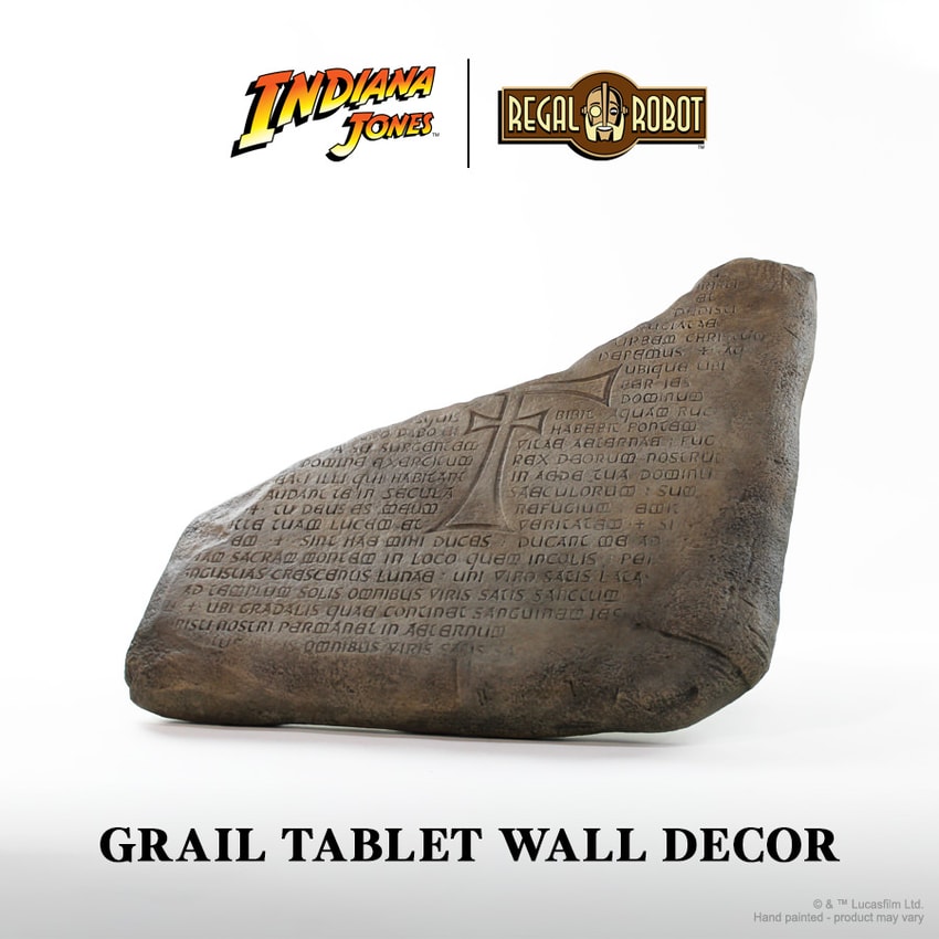 Indiana Jones Grail Tablet Wall Decor Replica - Prototype Shown View 6
