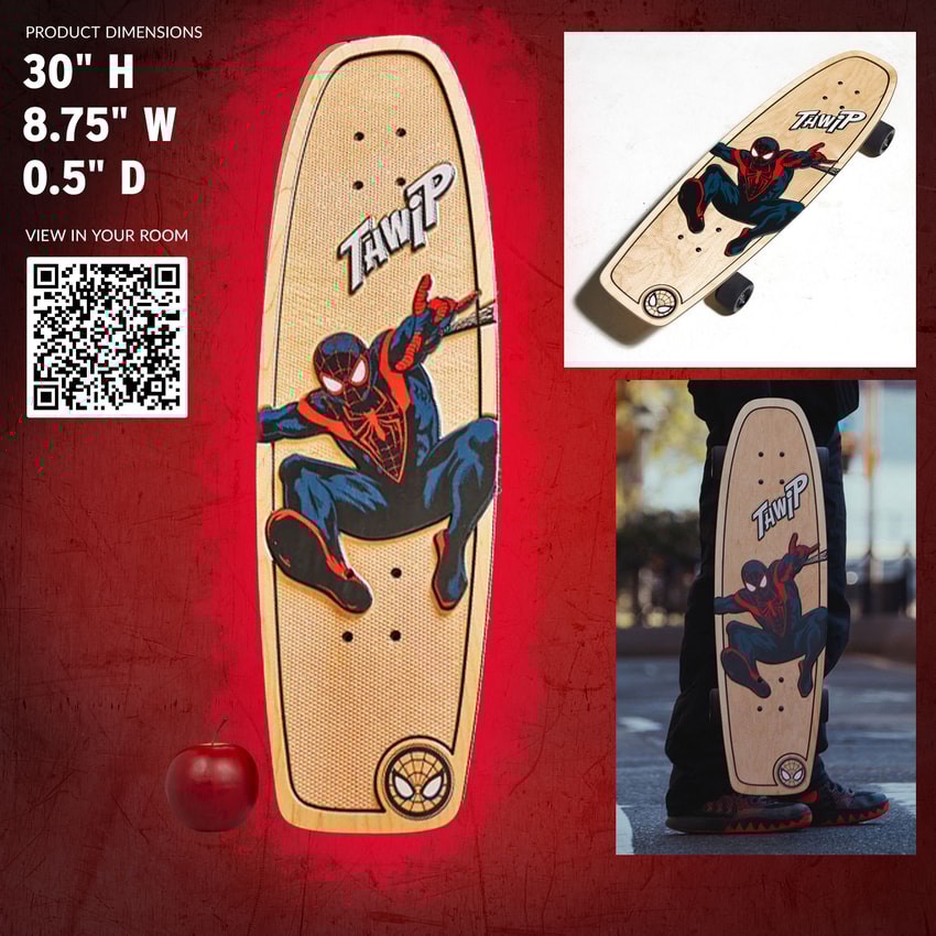 The Miles Morales Skateboard Deck by Bear Walker | Sideshow