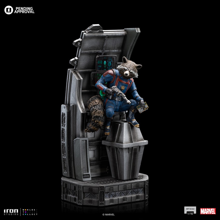 The Rocket Raccoon 1:10 Art Scale Statue by Iron Studios