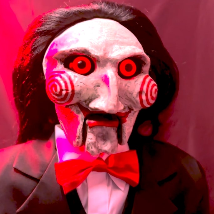 SAW Billy the Puppet Deluxe Prop Replica - Prototype Shown View 3