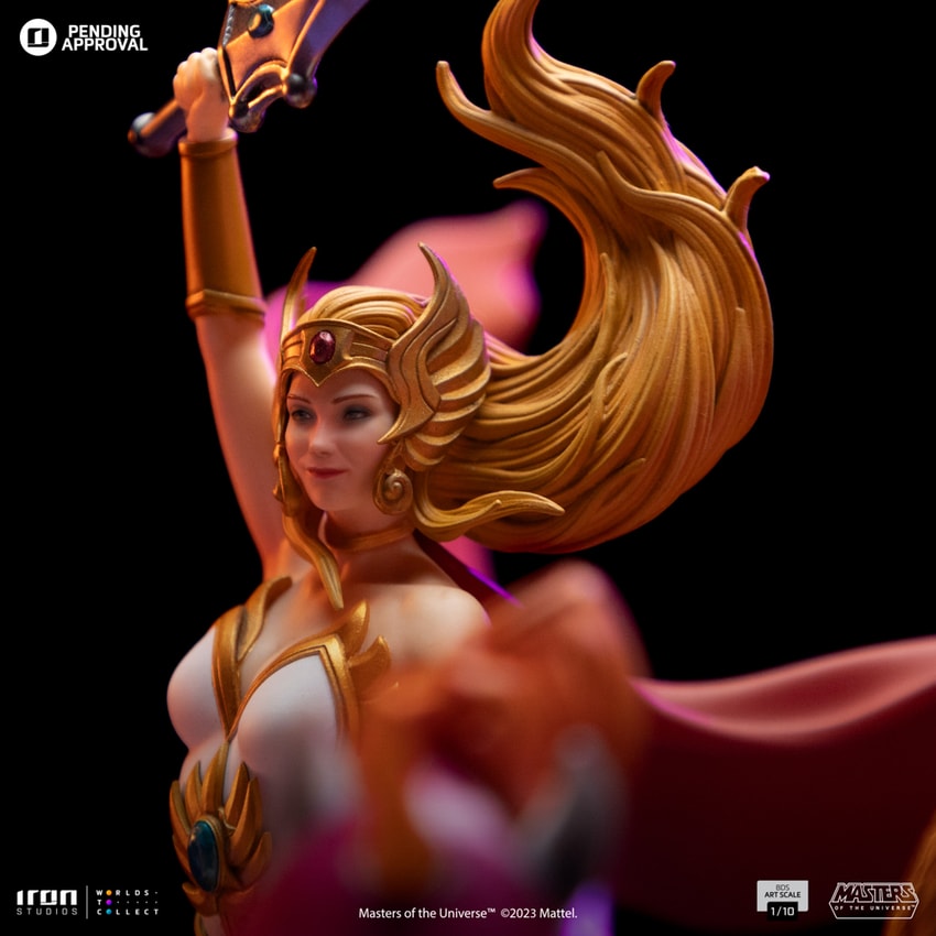 Masters of the Universe She-Ra and Swift Wind Deluxe 1:10 Scale Statue - Prototype Shown View 4