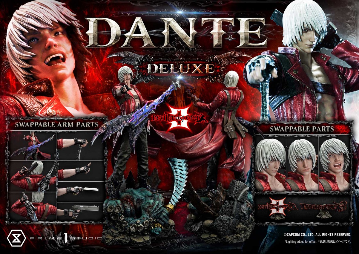 Devil May Cry Dante (Deluxe Bonus Version) Quarter Scale Statue - Prototype Shown View 6