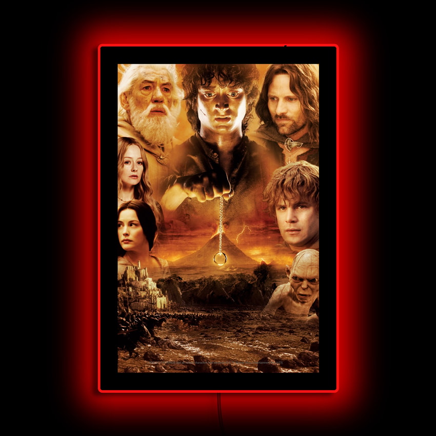 The Lord of the Rings Lord of the Rings Fellowship - LED Movie Mini-Poster Wall Light  Exclusive Edition - Prototype Shown View 1