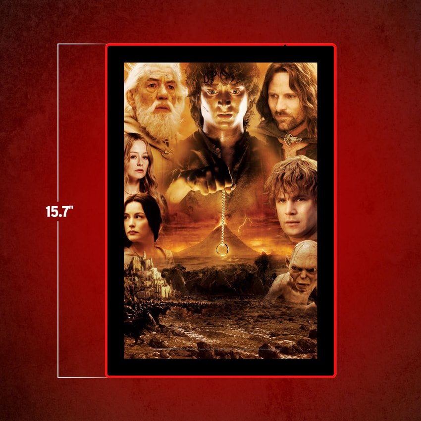 The Lord of the Rings Lord of the Rings Fellowship - LED Movie Mini-Poster Wall Light  Exclusive Edition - Prototype Shown View 2