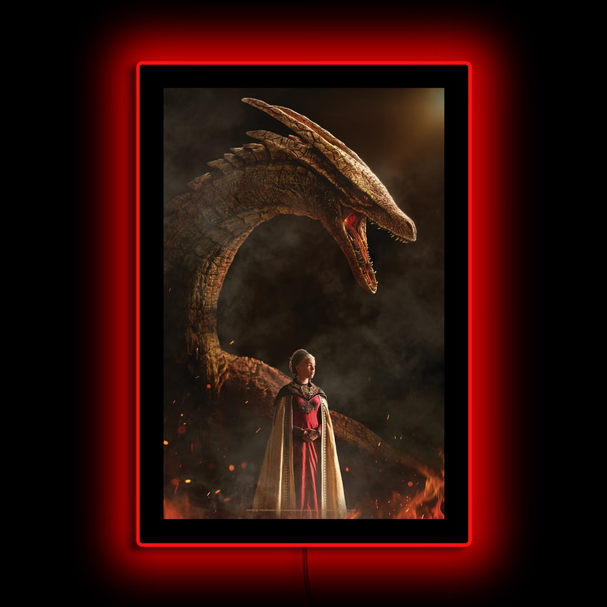 Game of Thrones Game of Thrones House of the Dragon LED Mini Poster Wall Light  View 1