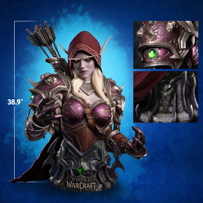 フィギュア　Sylvanas Windrunner-シルヴァナス・ウィンドランナー- 「World of Warcraft」 1/1 ライフサイズバスト Amazon | Blizzard World Warcraft: シルバナス ウィンド