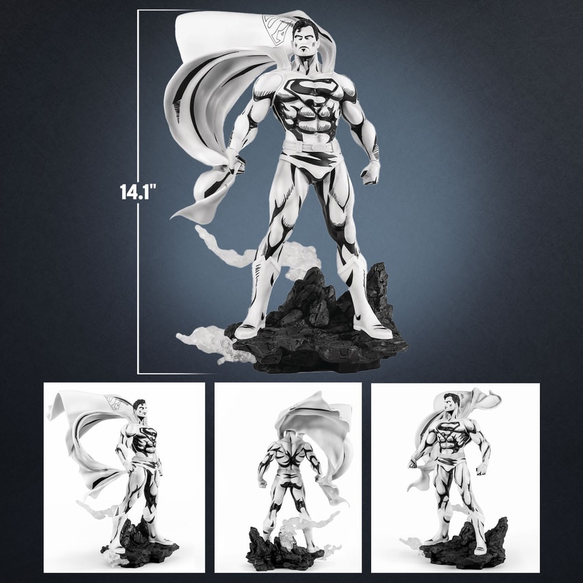 DC Comics Superman Black & White Version (PX Exclusive) Statues - Prototype Shown View 2
