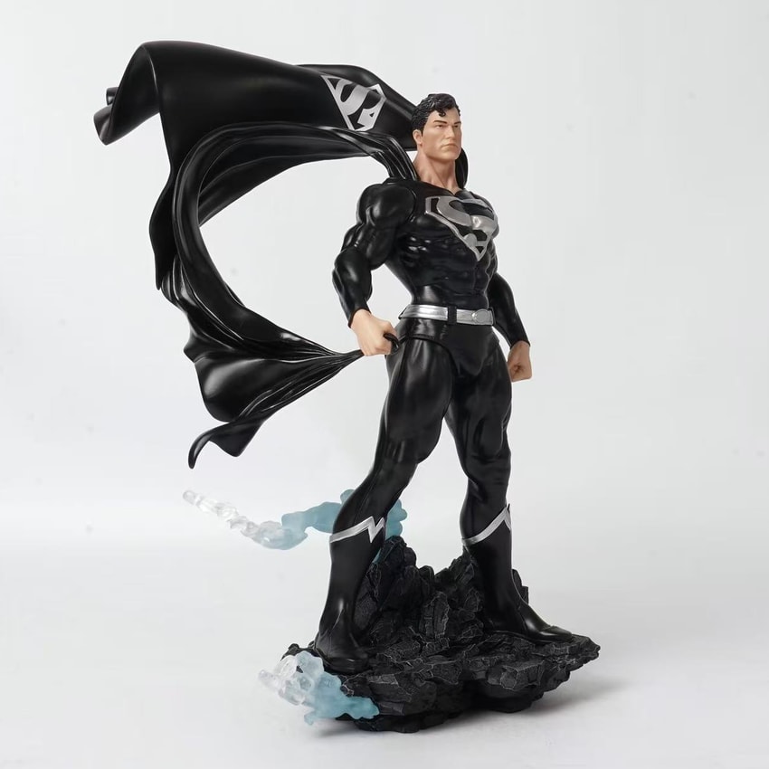 DC Comics Superman Black & Silver Version Statues - Prototype Shown View 5