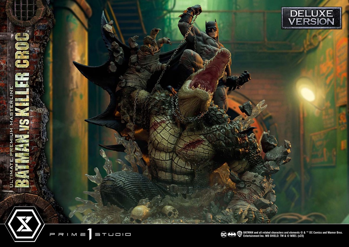 Batman vs. Killer Croc Deluxe Version Quarter Scale Statue by