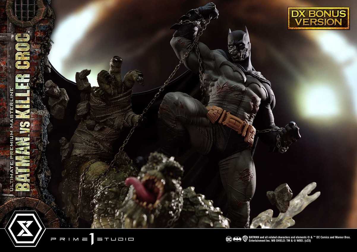DC Comics Batman vs. Killer Croc (Deluxe Bonus Version) Quarter Scale Statue  View 1