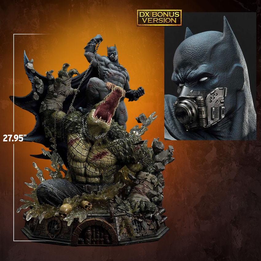 DC Comics Batman vs. Killer Croc (Deluxe Bonus Version) Quarter Scale Statue  View 2
