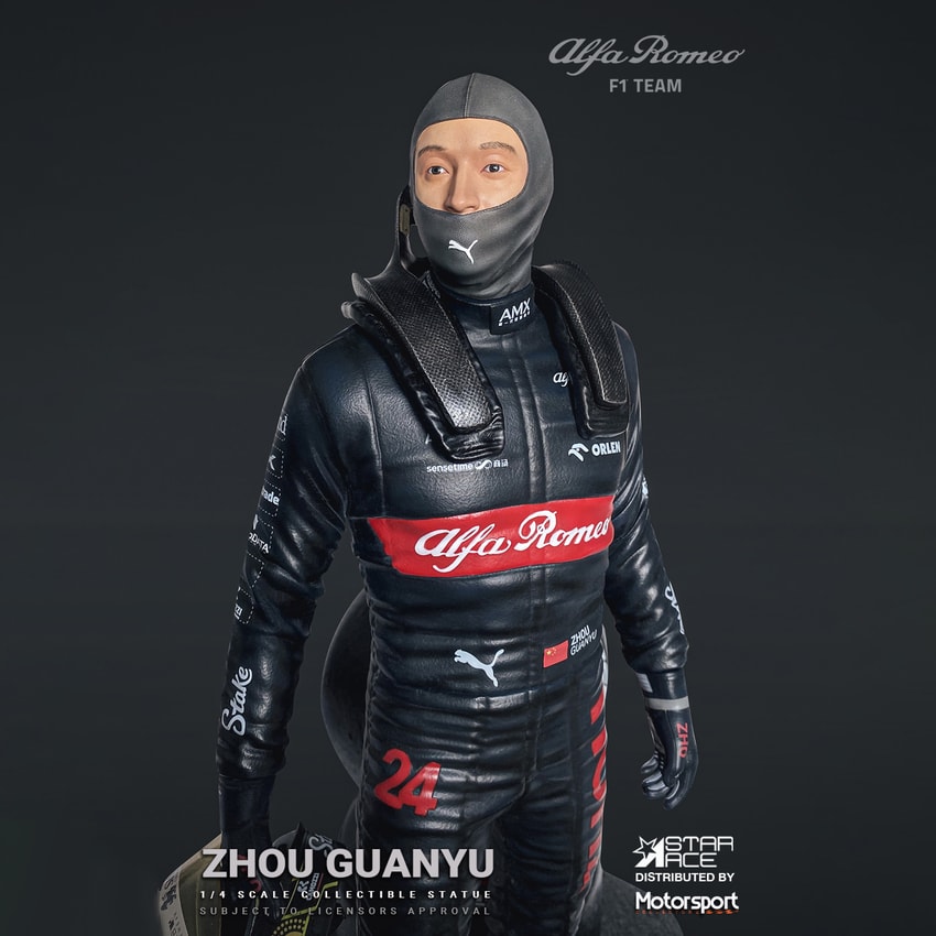 Formula 1 Zhou Guanyu Statues - Prototype Shown View 3