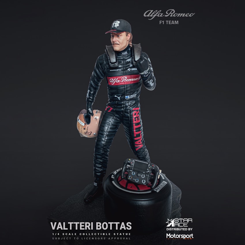 Formula 1 Valtteri Bottas Statues - Prototype Shown View 1
