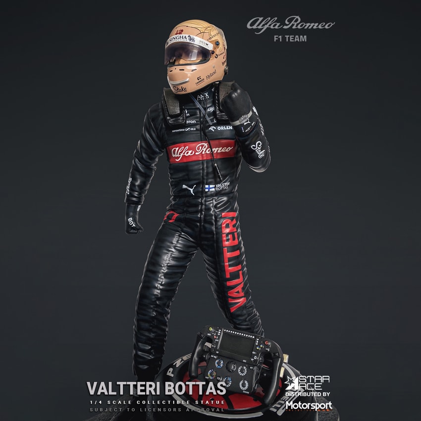 Formula 1 Valtteri Bottas Statues - Prototype Shown View 4