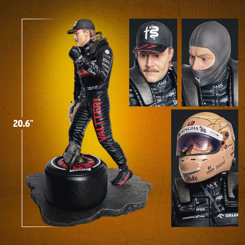 F1 Valtteri Bottas 2019 1/5ヘルメットサイン入り。 2019 Valtteri Bottas Signed Race Winning United States GP
