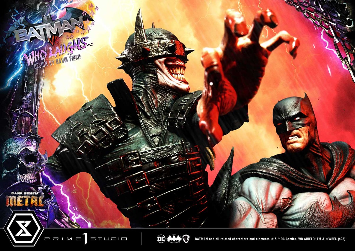 Batman vs Batman Who Laughs Quarter Scale Statue by Prime 1