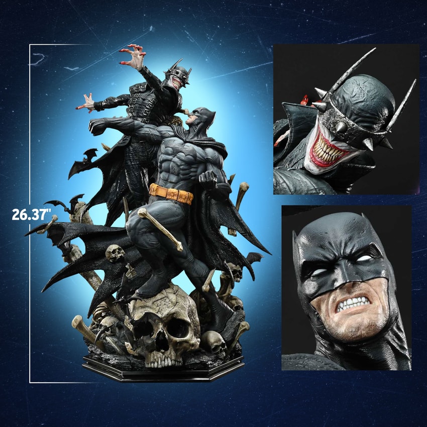 Laughing online batman statue