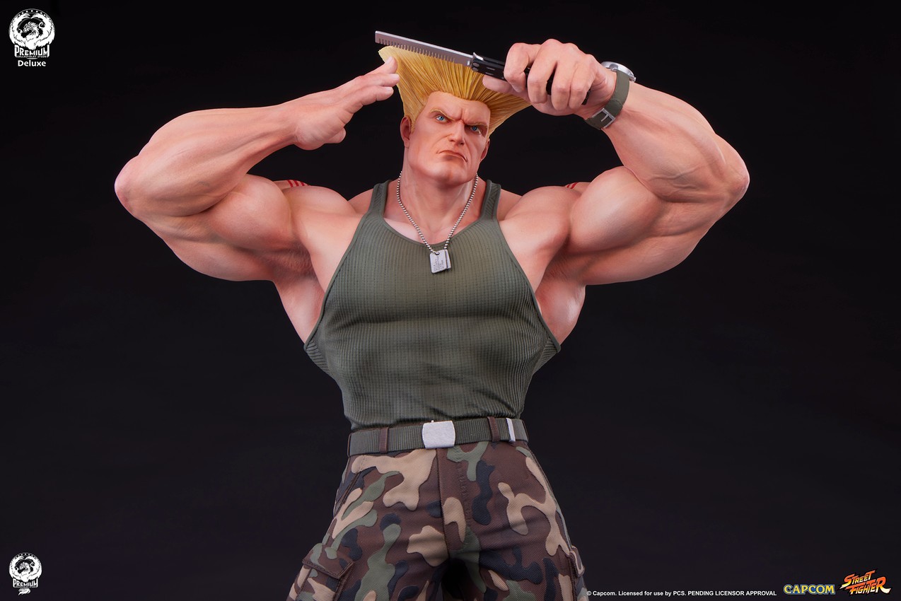 Street Fighter Guile Deluxe Edition Quarter Scale Statue - Prototype Shown View 5