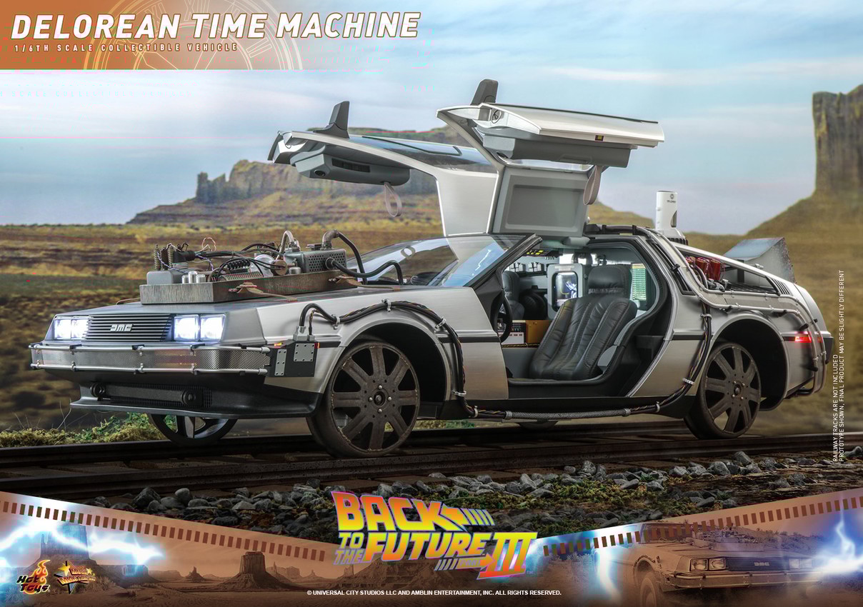 BANDAI Hot Wheels Charawheels Delorean 1 2 3 Set Rare BACK