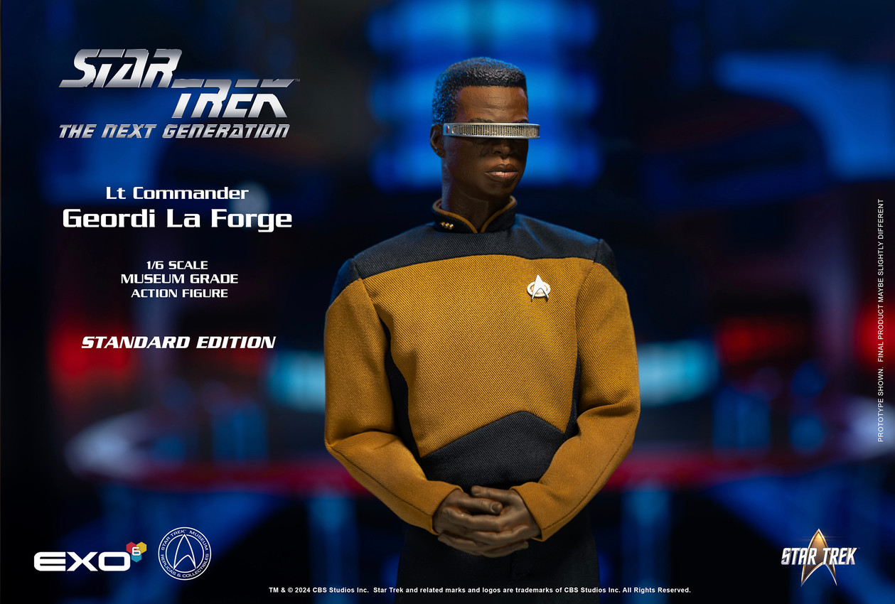 Star Trek Geordi La Forge (Standard Version) Sixth Scale Figure - Prototype Shown View 1