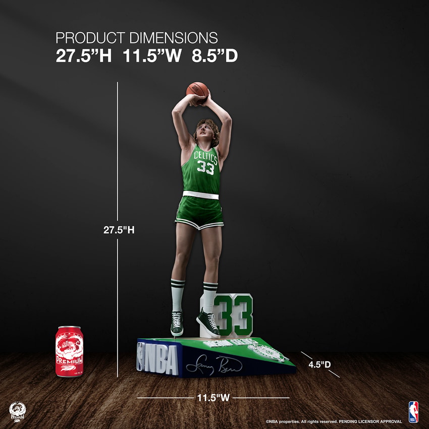NBA Larry Bird Quarter Scale Statue - Prototype Shown View 3