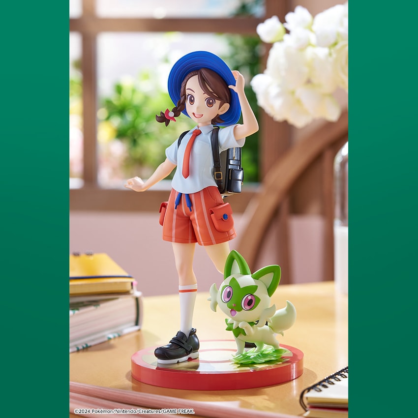 Pokémon Juliana with Sprigatito Statues - Prototype Shown View 1
