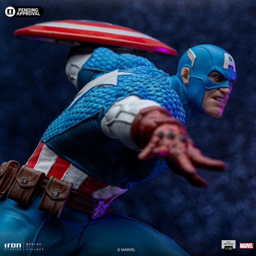 Captain America Poster made out of metal.