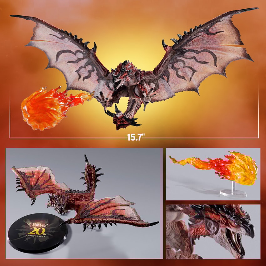 In-Stock Bandai S.H.MonsterArts Rathalos -20th Anniversary