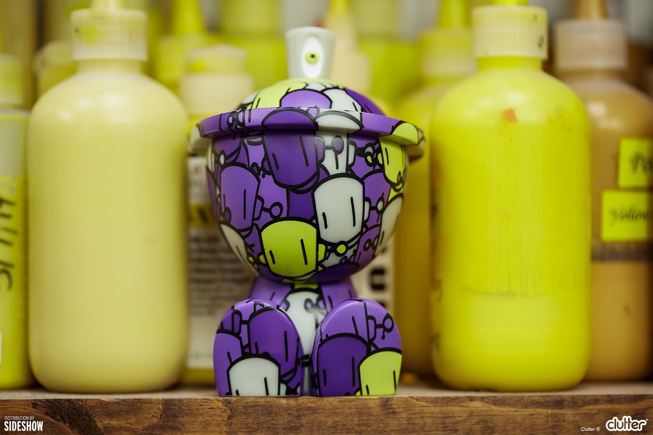 Clutter Studios Chris RWK (Purple GID) Canbot Collectible Figure - Prototype Shown View 3
