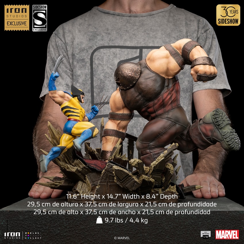 Marvel Wolverine vs Juggernaut 1:10 Scale Statue  Exclusive Edition - Prototype Shown View 5