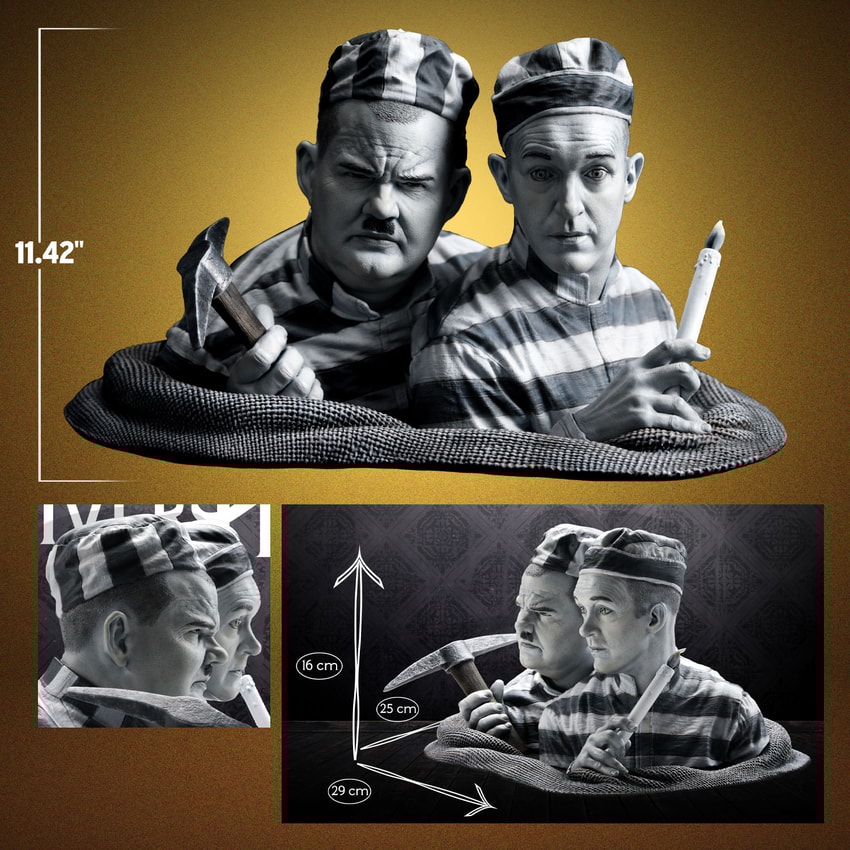 Stan Laurel & Oliver Hardy Statue by Infinite Statue