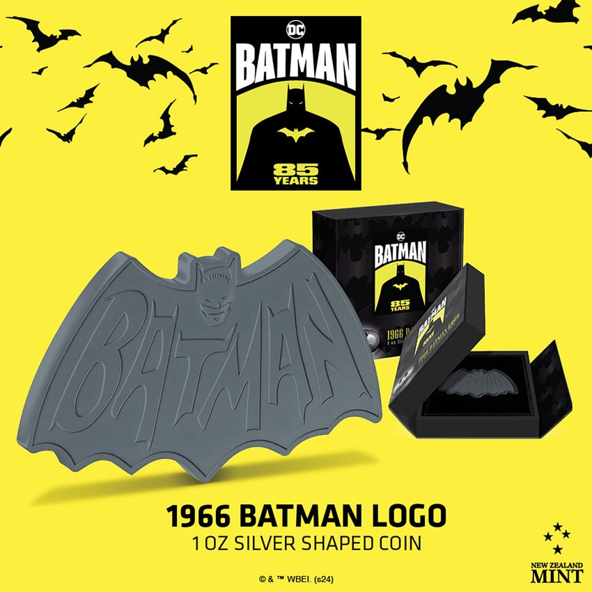 DC Comics Batman 85 Years 1oz Silver Coin Silver Collectible - Prototype Shown View 1