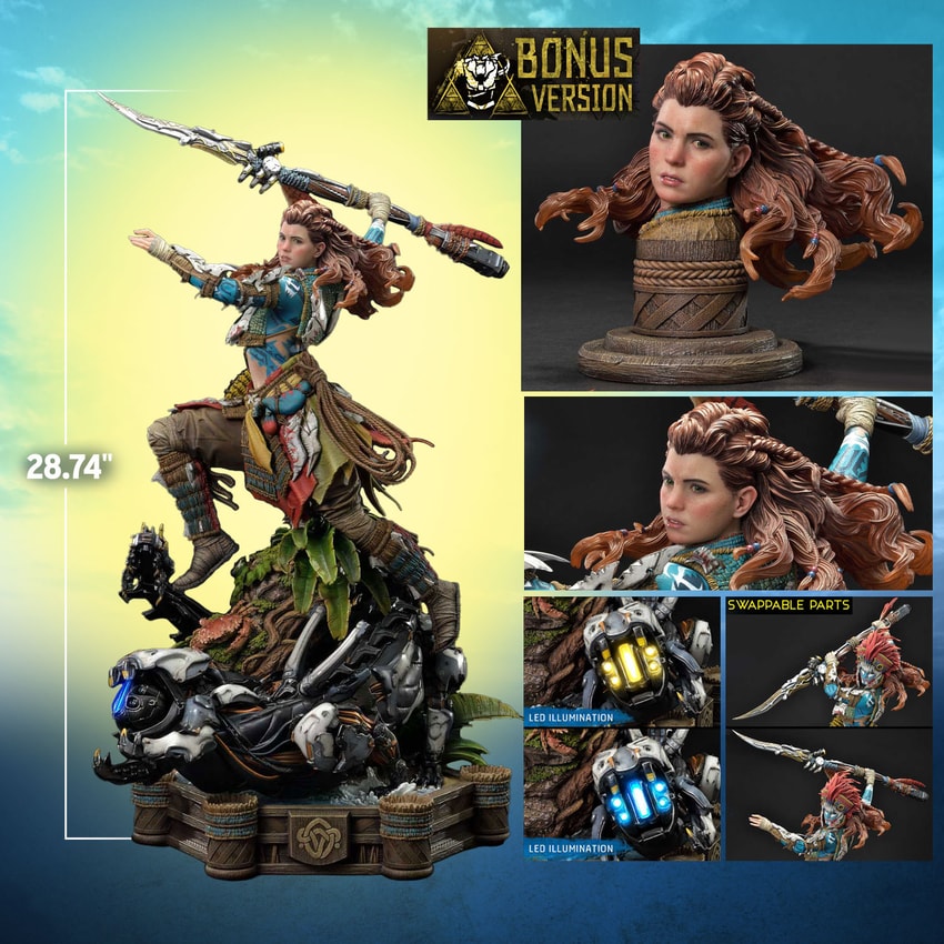 Horizon Forbidden West Aloy (Bonus Version) Quarter Scale Statue - Prototype Shown View 2
