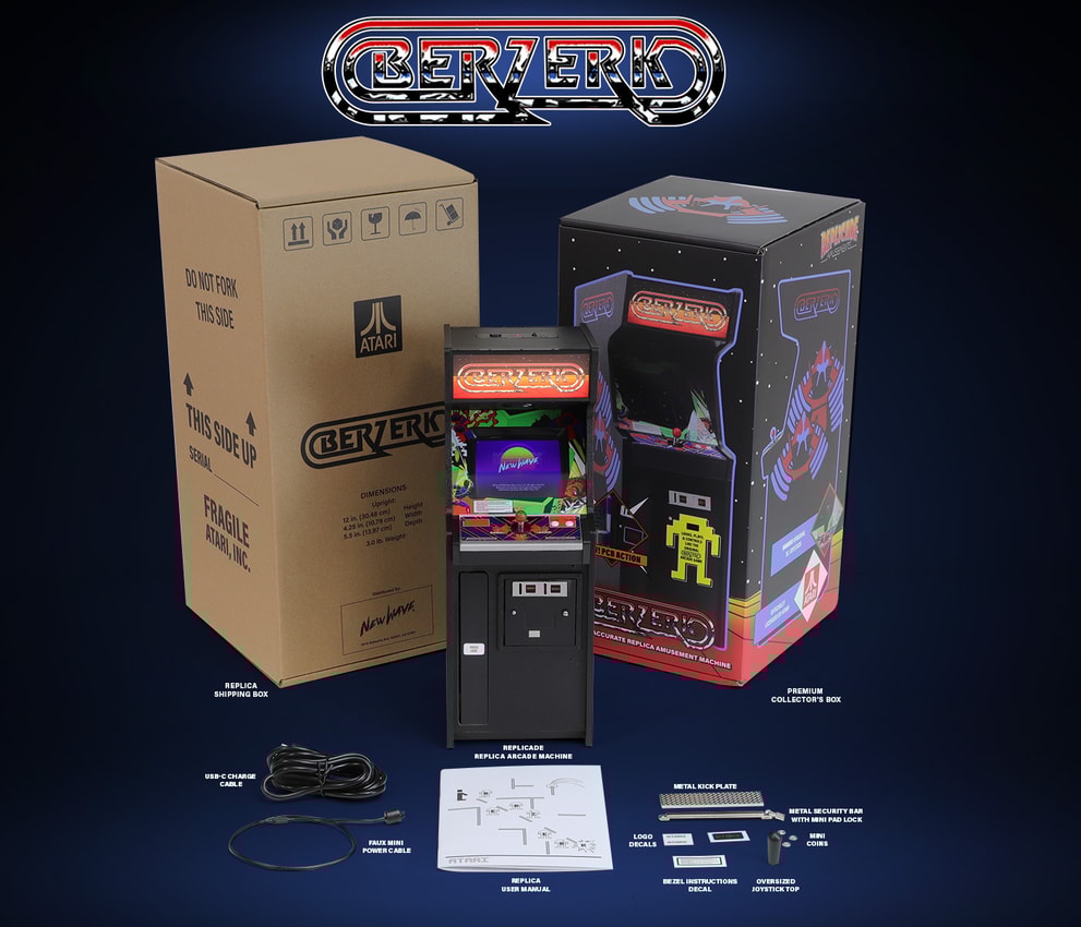 Berzerk X RepliCade Scaled Replica Arcade Machine by New