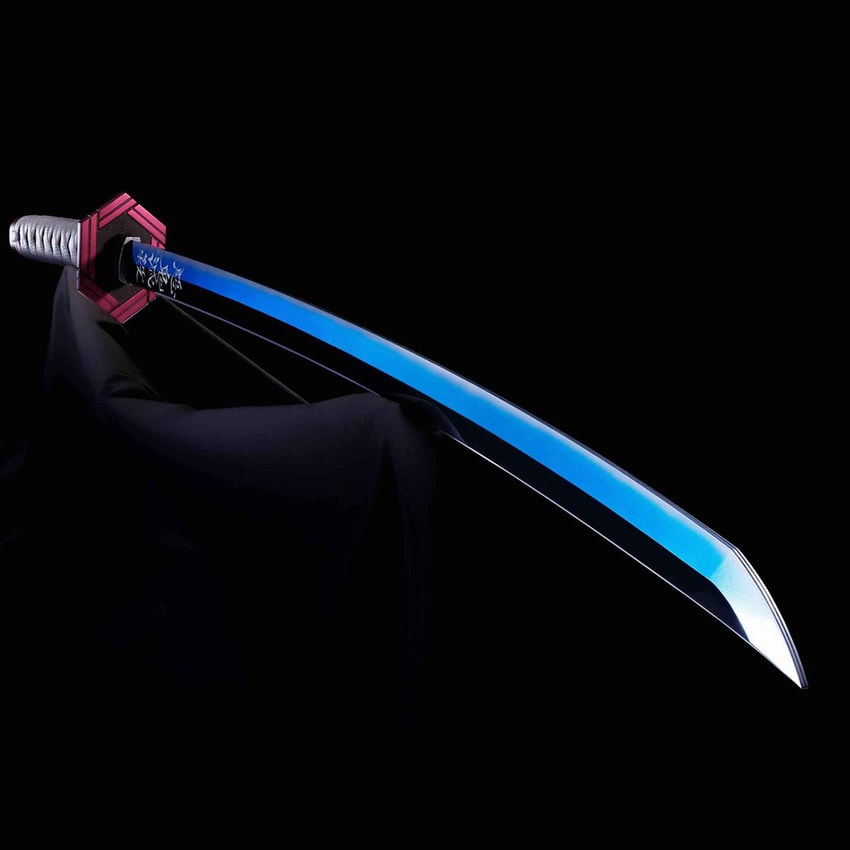 Demon Slayer Nichirin Sword (Giyu Tomioka) Prop Replica - Prototype Shown View 3