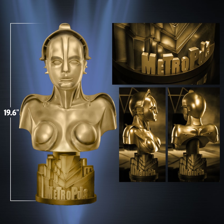 Metropolis Maschinenmensch (Metallic Gold Color Edition) Bust - Prototype Shown View 2