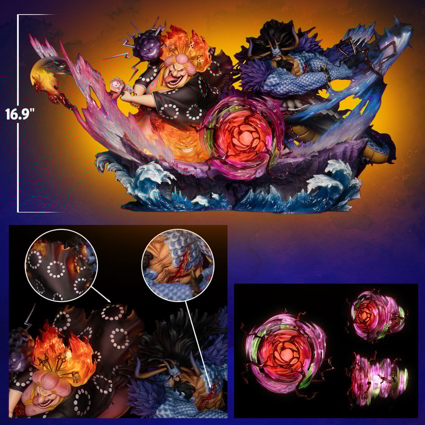 Big Mom & Kaido with Hakai (Battle Damaged Version) Statue