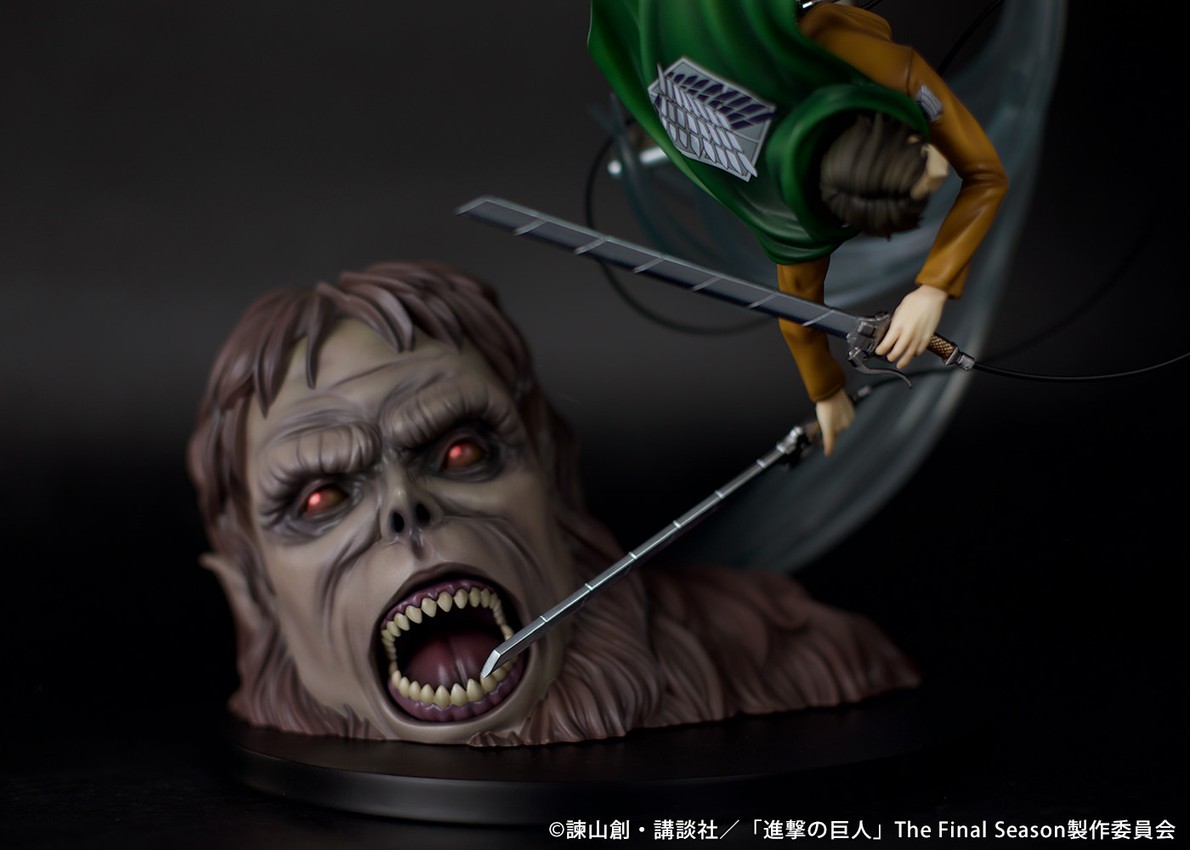 Attack on Titan Levi vs Beast Titan Collectible Figure - Prototype Shown View 6