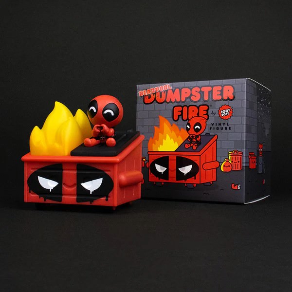 Marvel Deadpool Dumpster Fire Vinyl Collectible - Prototype Shown View 5