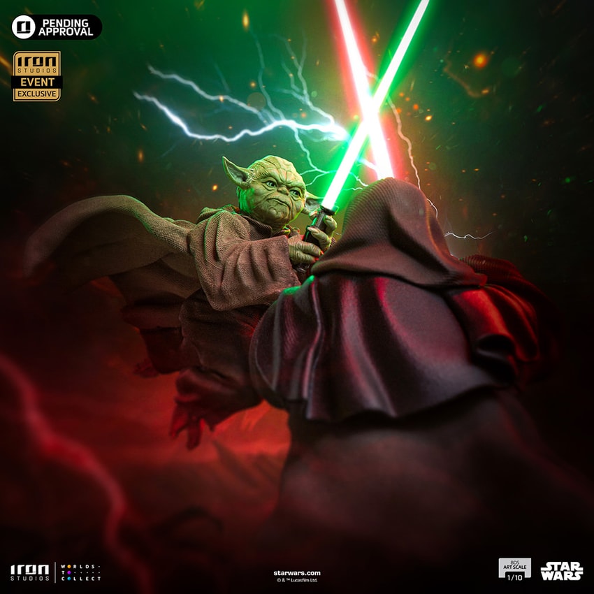 Yoda vs Palpatine BDS 1:10 Art Scale Statue by Iron Studios