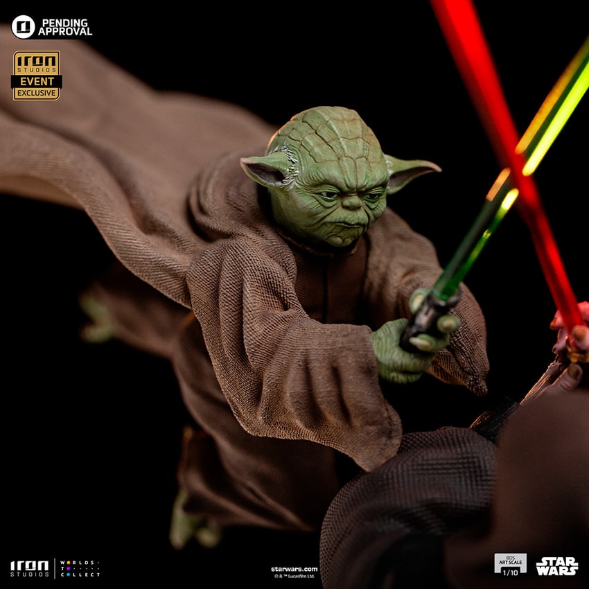 Star Wars Yoda vs Palpatine 1:10 Scale Statue - Prototype Shown View 4