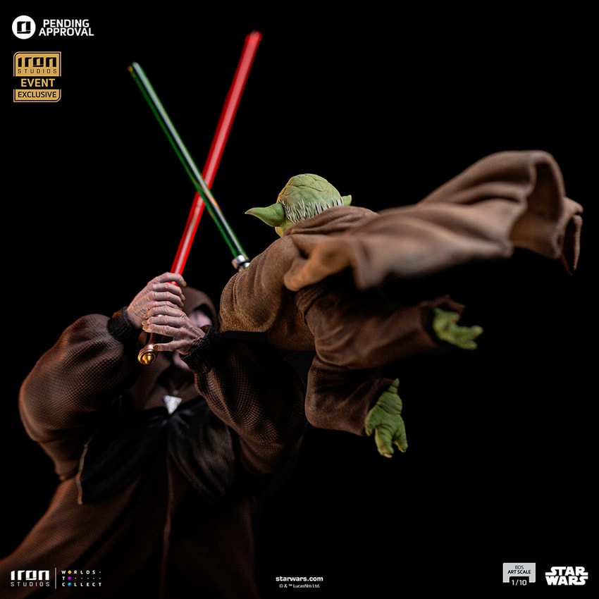Star Wars Yoda vs Palpatine 1:10 Scale Statue - Prototype Shown View 6