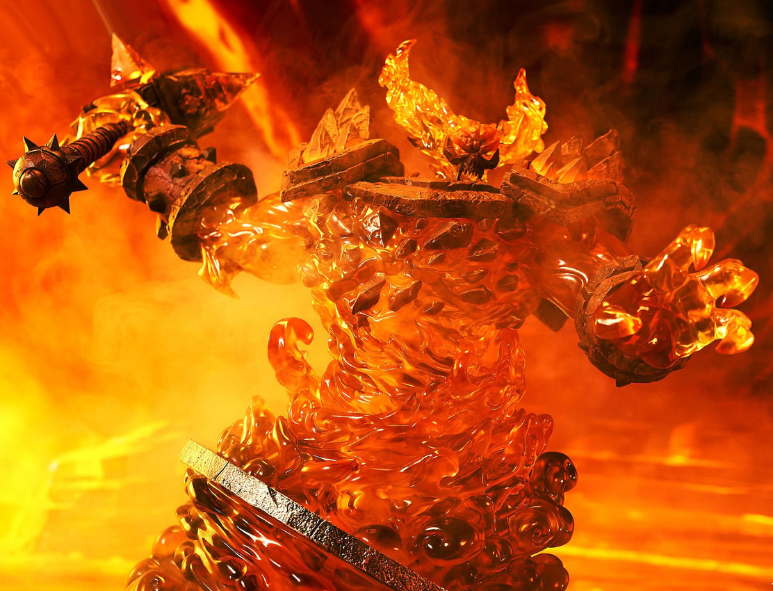 Warcraft Ragnaros the Firelord Statues - Prototype Shown View 6