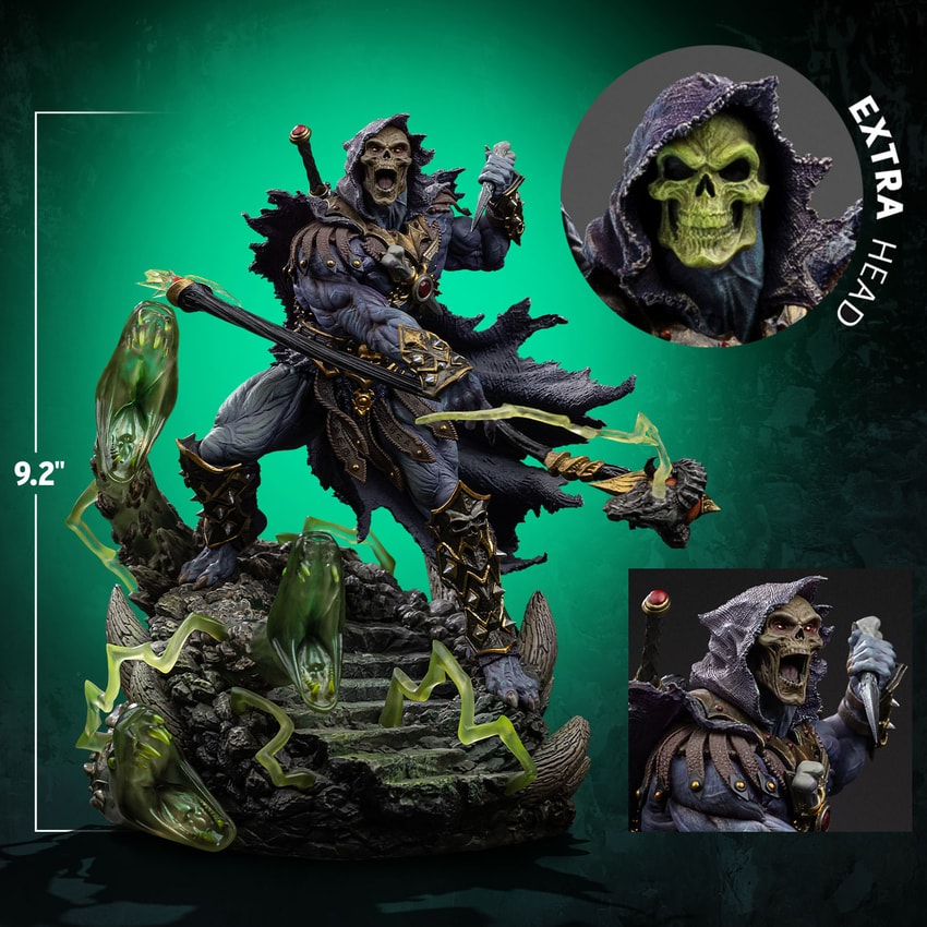 Masters of the Universe Skeletor Unleashed Deluxe 1:10 Scale Statue - Prototype Shown View 2