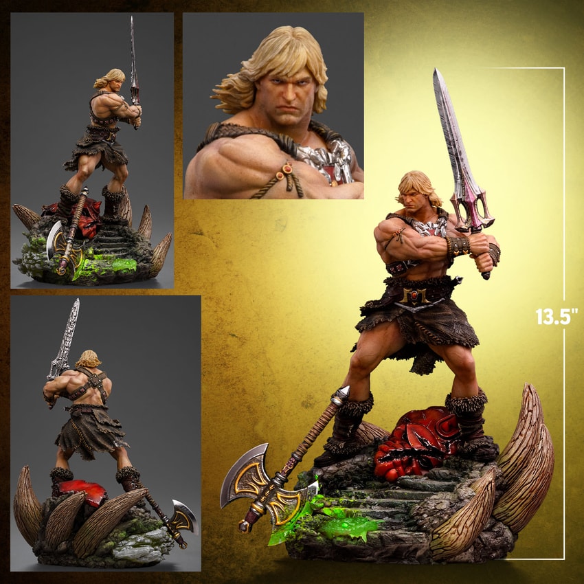 Masters of the Universe He-Man Unleashed Deluxe 1:10 Scale Statue - Prototype Shown View 2