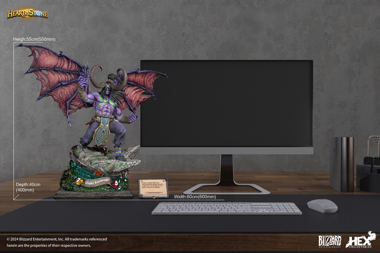 Warcraft Illidan Stormrage Statues - Prototype Shown View 6